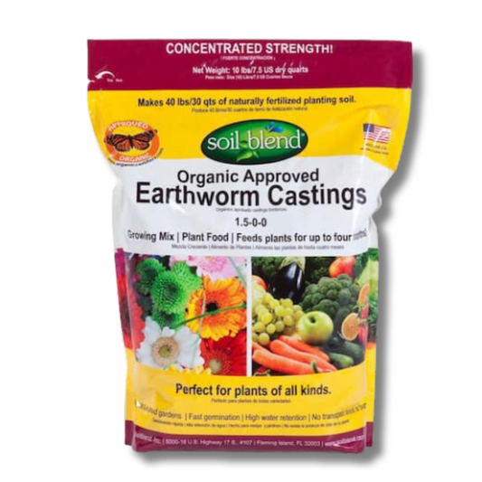 Organic Worm Castings 10 lb. bag concentrated strength
