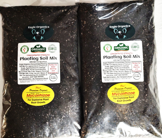 Organic Fertilizer 2 pack, 5 lb. bags Organic Planting soil with Endo-Ecto Mycorrhizae