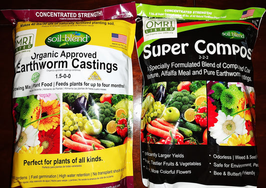 Worm Castings/Super Compost 2 Bag Combo Pack