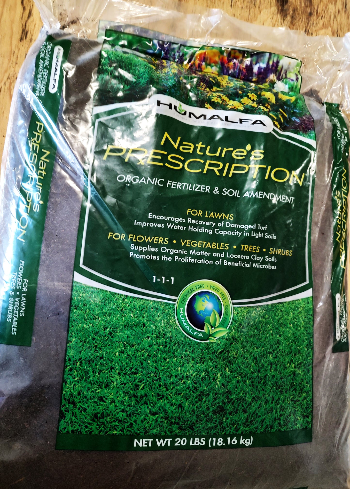 Composted Beef Cow Manure, Organic Alfalfa blend. Natures Prescription by Humalfa 1-1-1 NPK.