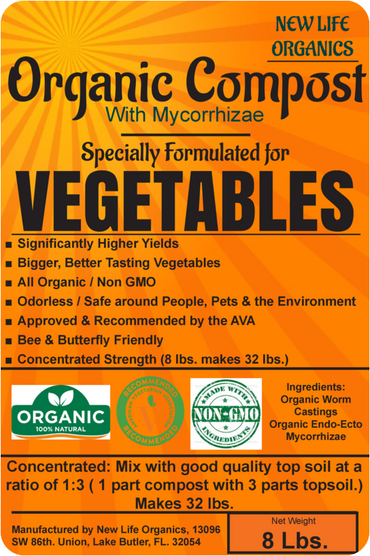 New Life Organic Compost for Vegetables Concentrated Strength