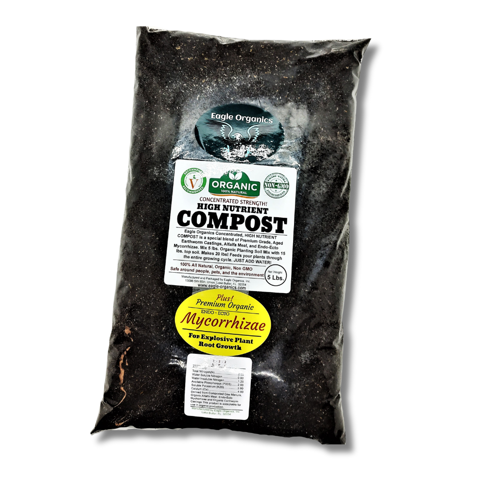 Organic Compost, High Nutrient, Concentrated Strength 5lb. Bag