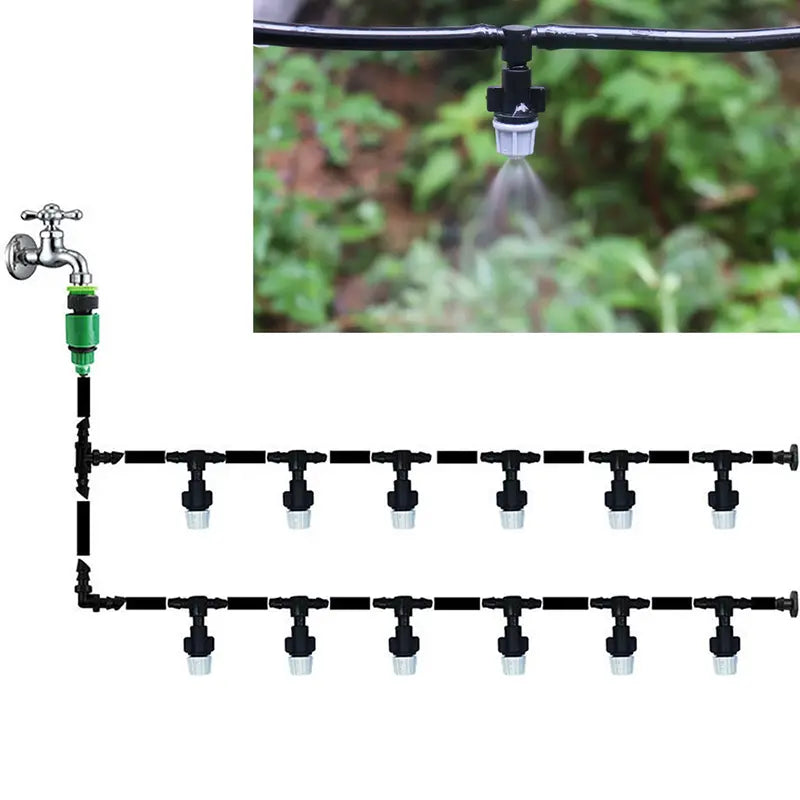 Irrigation kit with spray heads and tubing. Everything you need for 32' Irrigation line.