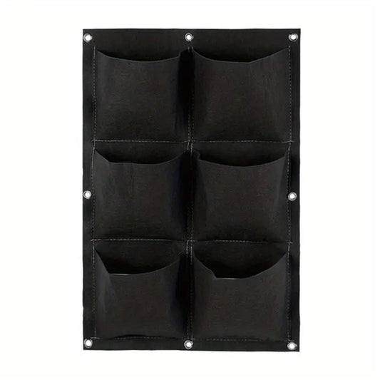 Vertical Organic Herb Garden with 6 planting sections. Black